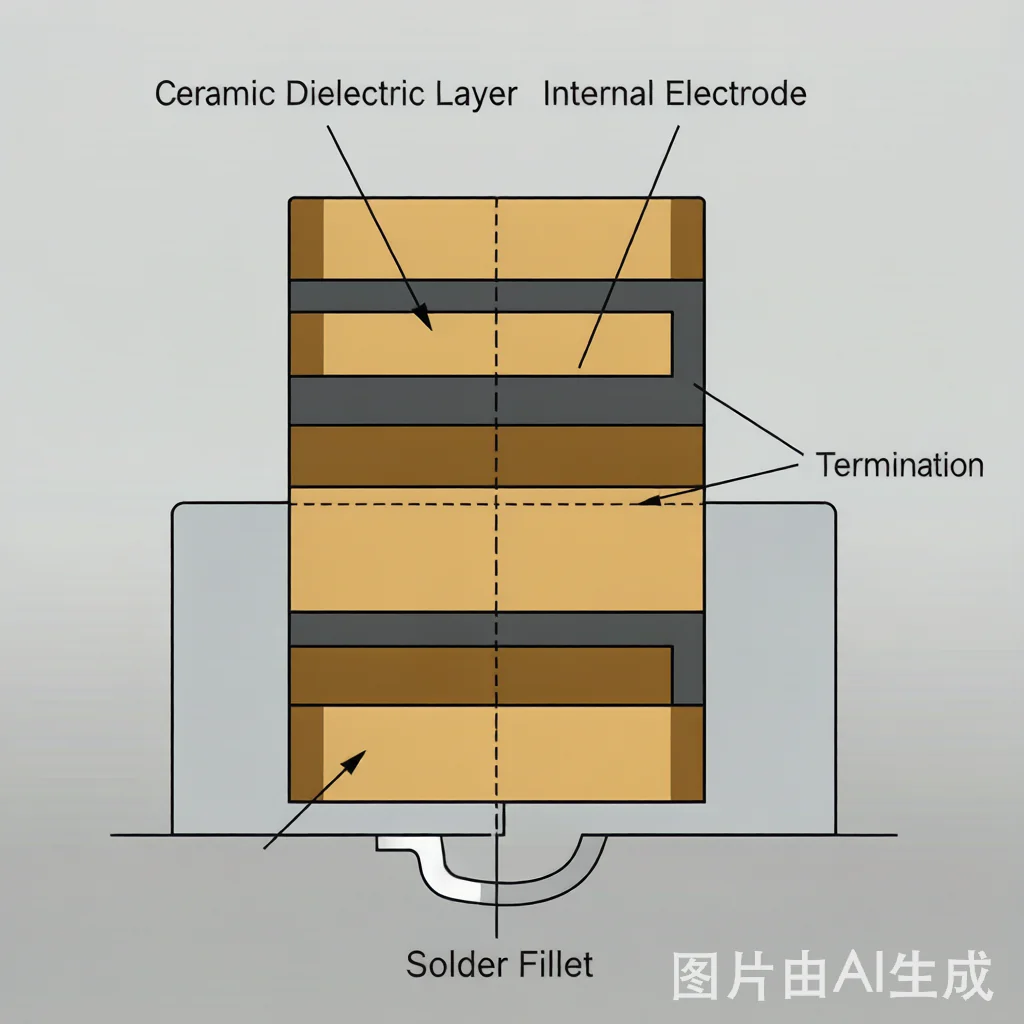 MLCC capacitors on AI server motherboard for GPU power decoupling